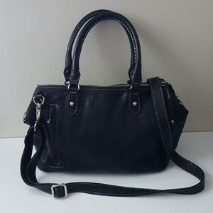 Roots Black Leather Handbag